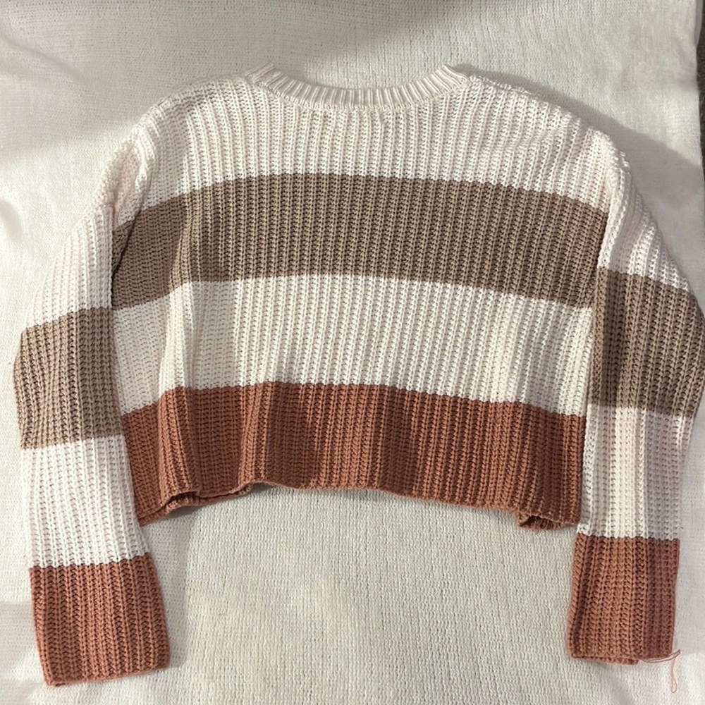 cropped stripped sweater